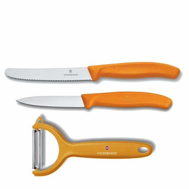 Victorinox Küchenset 3tlg. ++ orange ++ Tomatenmesser  Gemüsemesser Y Schäler