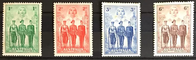 1940 Australia Imperial Forces Set of 4 SG196 - SG199 Mint Hinged