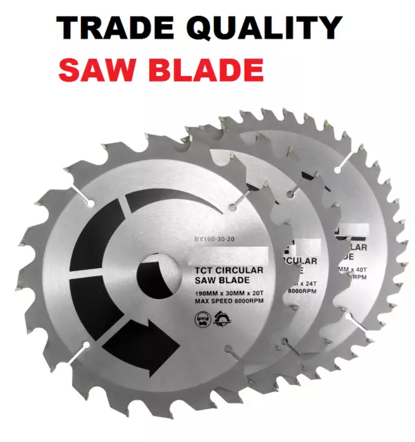 saw blade 190mm x 30MM 20t 24t OR 40t tct  dwe576k m5802 gks65 hs7601 hs7100