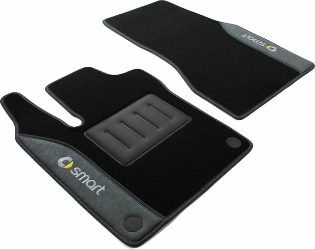 Tappetini Auto In Moquette Per Smart Fortwo 450 (2004-2007) - Set 4 Pezzi, Nero, Made In Italy - Foto 9