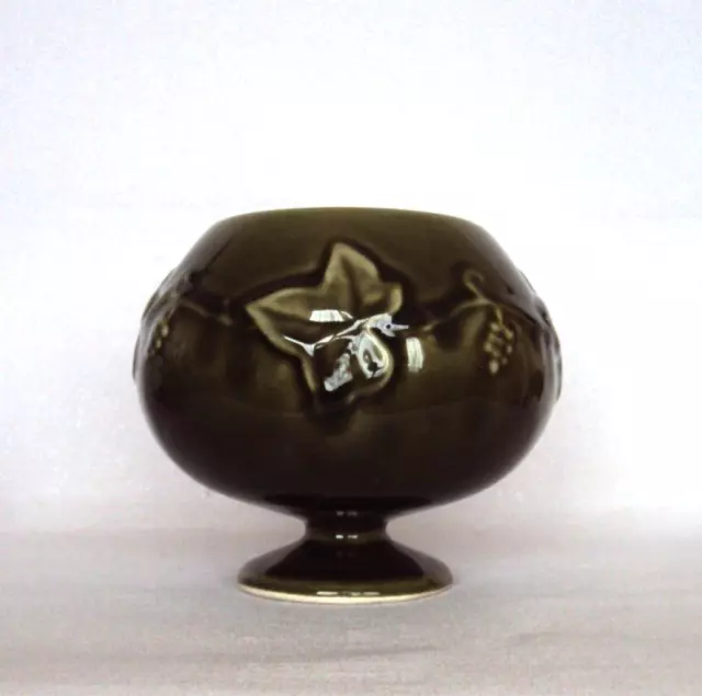 Dartmouth Pottery Vintage Grape Vine Vase Pedestal Planter or Bowl, Torquay