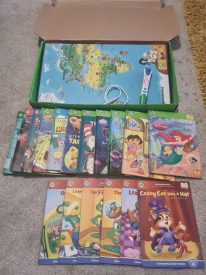 LEAPFROG LEAPREADER INTERACTIVE World Map With Pen and Books Bundle £12 ...