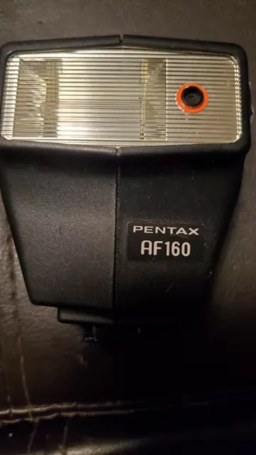 Pentax AF 160 Shoe Mount Flash for Pentax Camera Black Vintage Untested