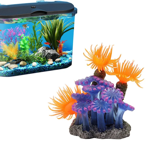 Falso acquario corallo decorazione oceano piante in plastica acquari falso corallo