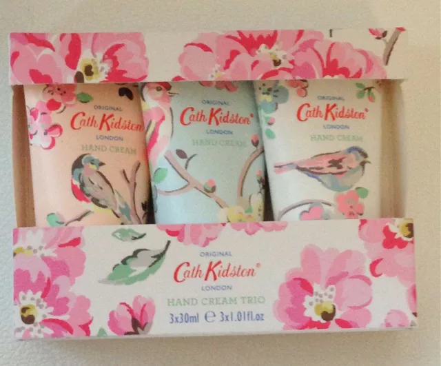 Cath Kidston Blossom Birds Hand Cream Trio - Brand New in Box