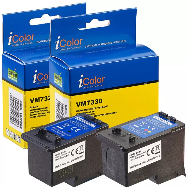 iColor Tintenpatronen für Canon (PG560XL, CL561XL), bk, c, m, y