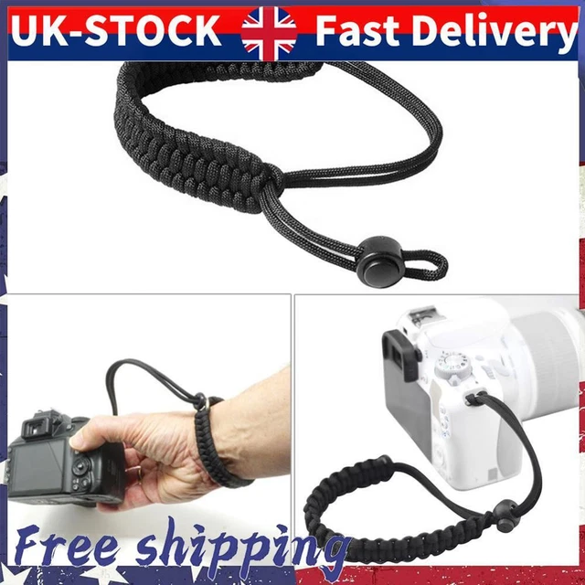 Nylon Camera Paracord Practical Ropes Men Women Camping Gear (Black)