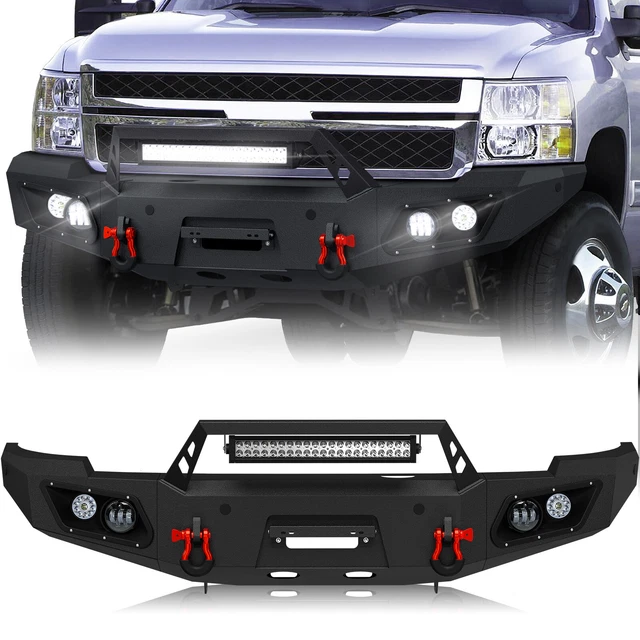 Front Upper Bumper Cover For Chevy Silverado 2500HD/3500HD 2011-2014 – Painted Black – Direct Replacement 22765739