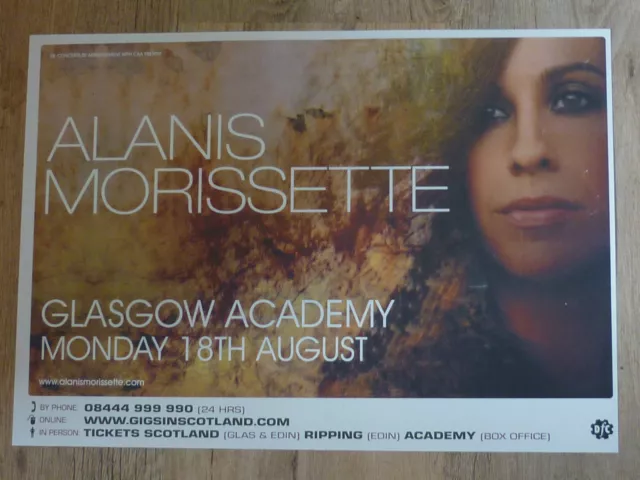 Alanis Morissette concert poster - Glasgow 2008 music show tour gig memorabilia.