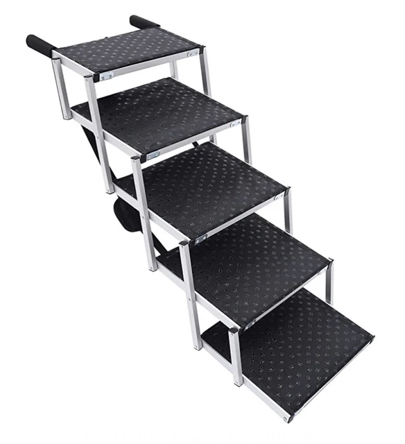 Escaleras plegables para mascotas de 5 pasos rampa para perros escalera para coche camión bota SUV 150 lb