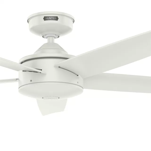 Hunter Fan 52 inch Casual Fresh White Outdoor Ceiling Fan with No Light, 5 Blade