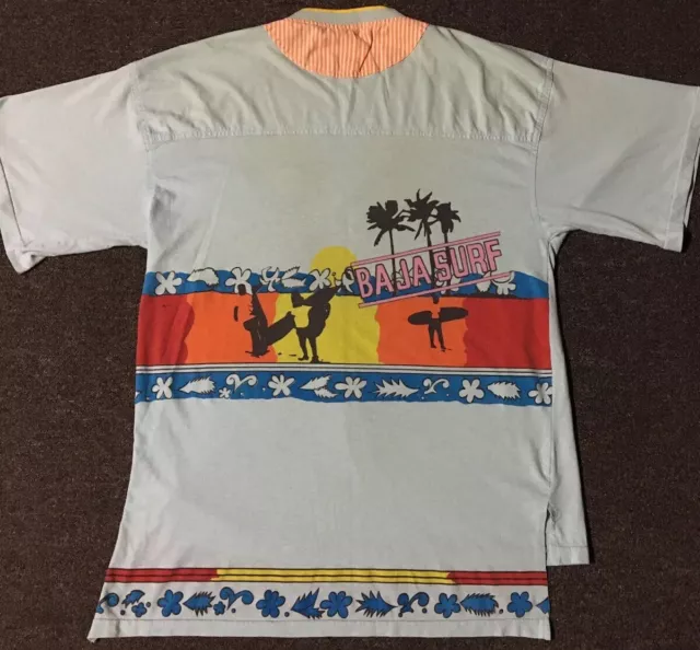 Vtg 80s Baja Surf Faded Shirt L USA Beach Grunge Vaporwave Skate OP TC Sun 90s
