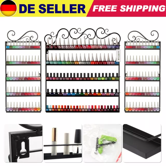 5-Tier Nagellackregal 3er Set Wandregal Nagellack Regal Display Kosmetik DHL