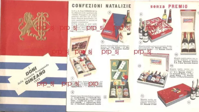 Cinzano 1953 Catalogo Confezioni Natalizie Cassette Propaganda