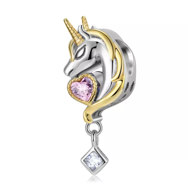 Charm Unicornio Colgante de Plata 925 - Les Folies (Modelo Pandora) 2