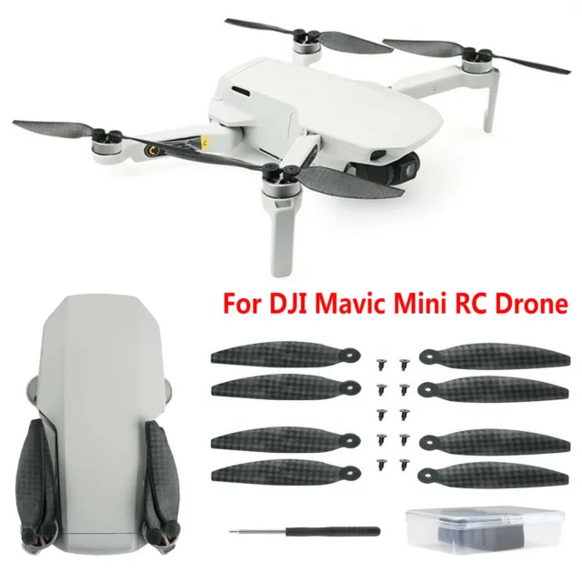 Pour DJI Mavic Mini Drone Propeller Blade Props Set Hélice en Fibre de Carbone