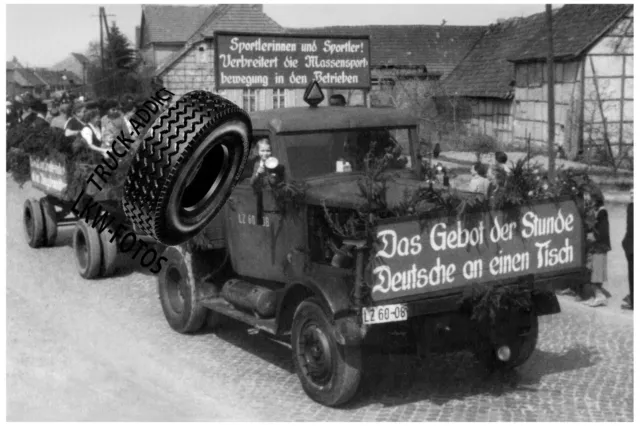 Oldtimer Photo, Foto Lkw DDR, Zugmaschine Büssing Eilschlepper, Hanomag, Vomag ?