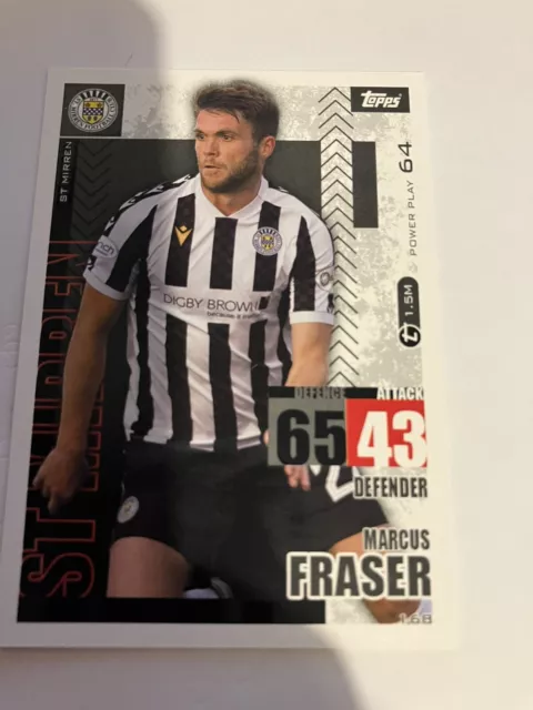 Topps Spfl Match Attax 2023 - 24 Card  Marcus Fraser    St. Mirren