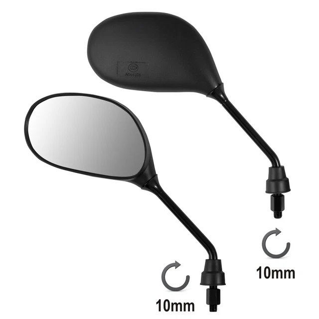 Paire Rétroviseurs Moto/Scooter/Quad - Filetage M8 Noir - Neuf En Emballage