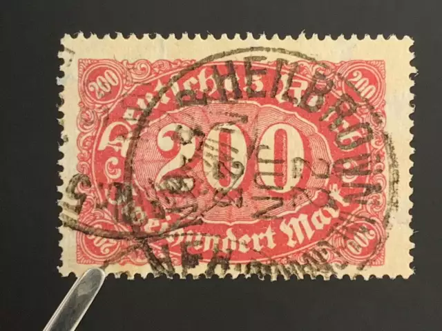 Deutsches Reich Nr. 248 a II gestempelt PLATTENFEHLER geprüft Infla, Mi. 200,- €