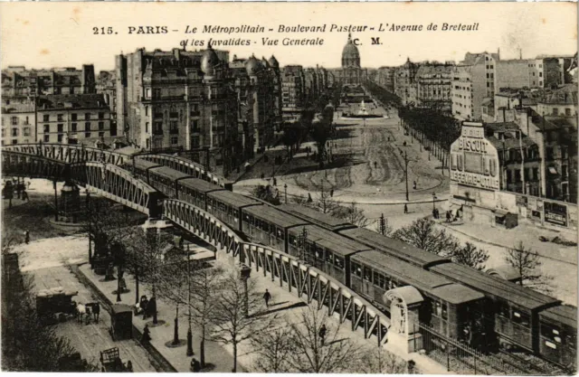 CPA PARIS 15e - Le Métropolitain, Boulevard Pasteur (82070)