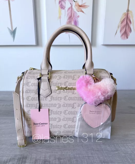 JUICY COUTURE Purse Speedy Satchel Bag - Sandstone Beige Logo