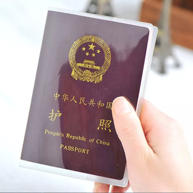 Copertura passaporto per lavoro da viaggio trasparente trasparente protezione carta Y*t~
