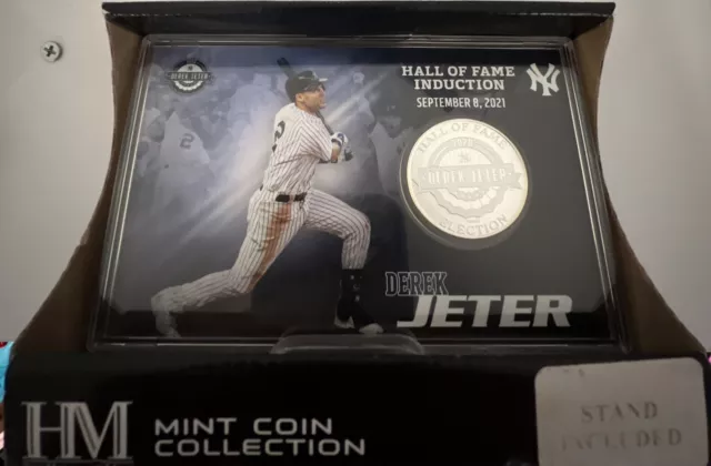 NEW Derek Jeter Hall Of Fame Mint Silver Plated Coin Limited Edition of 5000 NEW Derek Jeter Hall Of Fame Mint Silver Plated Coin Limited Edition of 5000