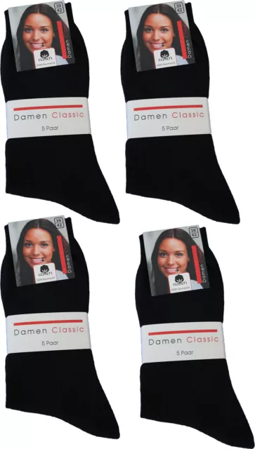 20 Paar Damen Socken schwarz ohne Naht 100%Baumwolle  portofrei  Art.201