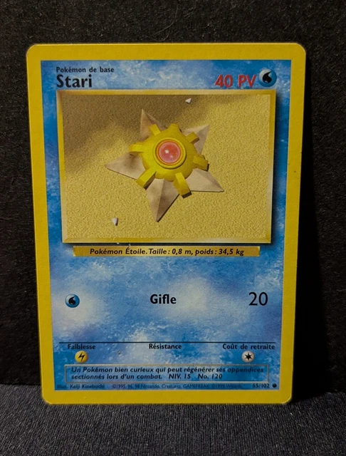Carta Pokémon Stari 65/102 Base Set Wizards Of The Coast – Comune Francese Usata