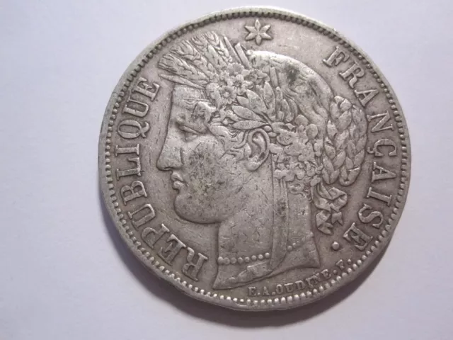 5 Francs 1870 A Paris  25g ´900er Silber der LMU Frankreich