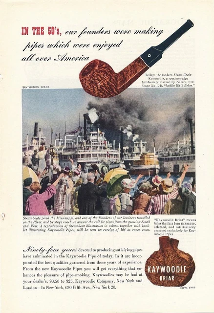 Magazine Ad - 1945 - Kaywoodie - World War II