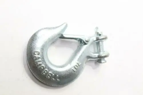 Campbell Clevis Slip Hook With Latch Grade 43 Zinc Plated 3/8" T9700624