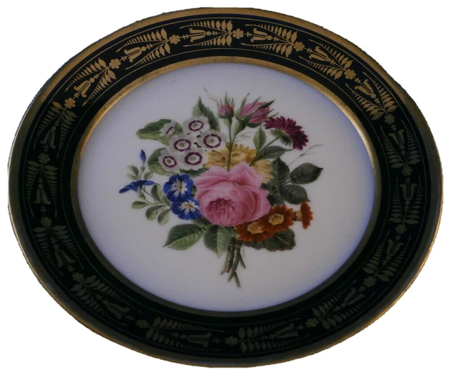 Panneau Floral Brodé Ancien – XIXème Siècle, 43x25cm, Style Français, Made In France