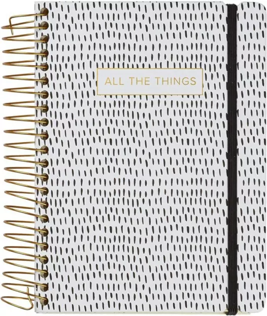 C.R. Gibson Black and White ''All The Things'' Three-In-One Blank, Lined, and Do