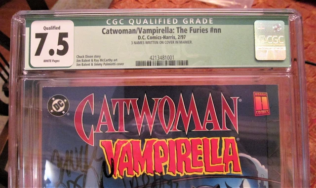CATWOMAN VAMPIRELLA The Furies SIGNED CGC Graded Comic 7.5 VF- 1997 285/500 2