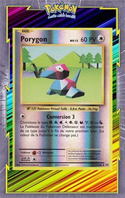 🌈Porygon Reverse - XY12:Evolutions - 71/108 - Carte Pokemon Française