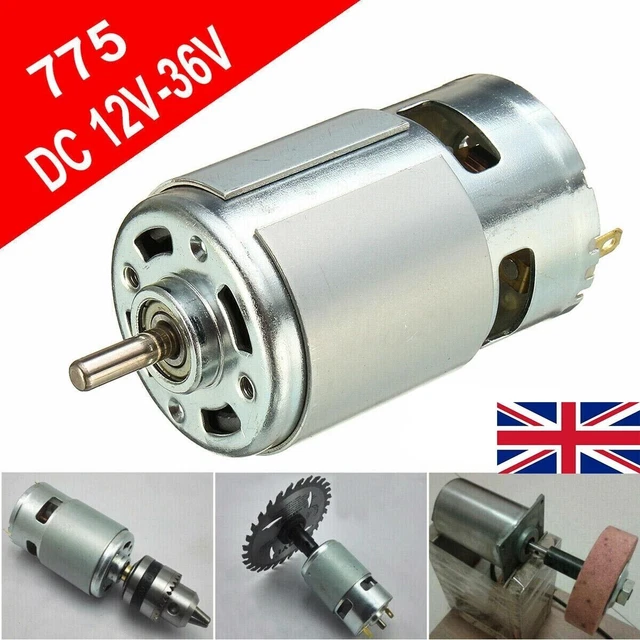 12V-36V High Power 775 DC Large Torque Motor Low Double Ball Bearing 10000RPM
