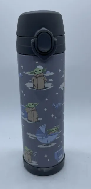 Pottery Barn Kids McKenzie Water Bottle Mandalorian Star Wars 17oz Baby Yoda Euc