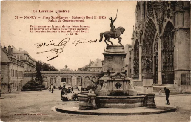 CPA NANCY - Place St-Epvre - Statue of René II (386139)