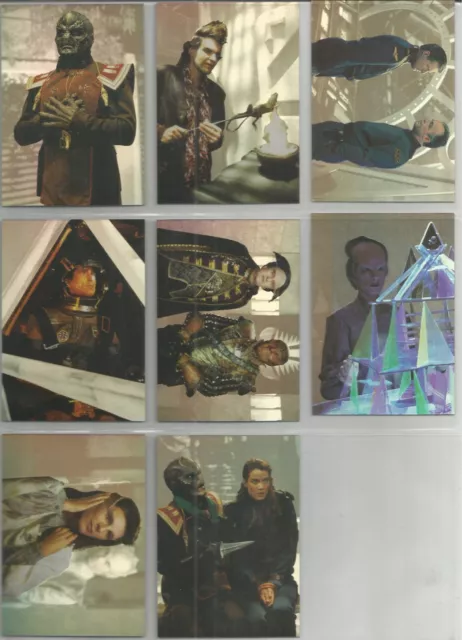 Babylon 5 Ultra Fleer 1995 - 8 Card Prismatic Foil Chase Set