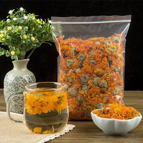 Ringelblumentee Calendula officinalis Teeblume Tee Getrockneter Kräutertee