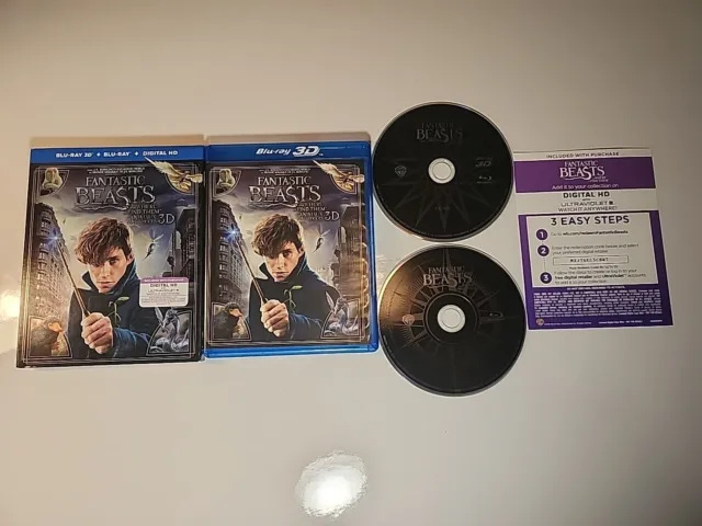 Fantastic Beasts And Where To Find Them 3D (Blu-ray 3D, Blu-ray, 2016)