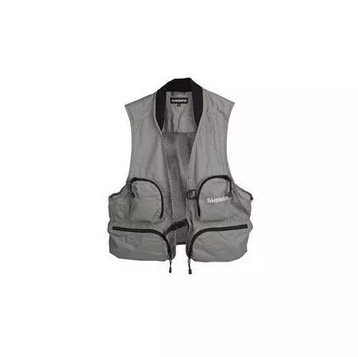 Shimano Ev Gilet Pescatore Gilet da Pesca Fliegenfischerweste Con Molte Borse