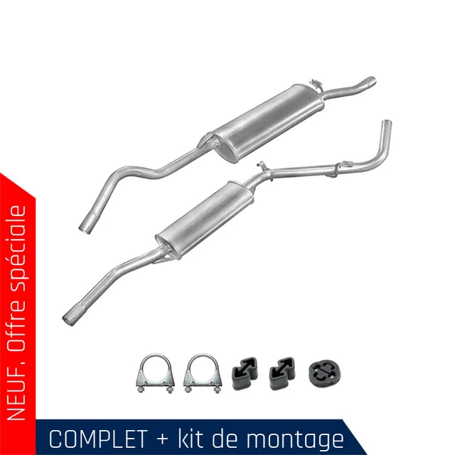 Ligne D'échappement Complète Pour Skoda Felicia/Favorit 1.3 68ch (1993-1998) - Kit Montage - Garantie 30 Mois