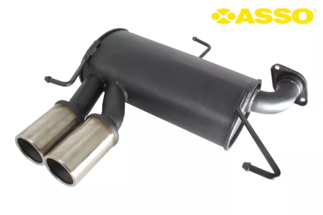 ASSO Sportauspuff 2x76mm passend für BMW 3er E90 E91 318i/320i