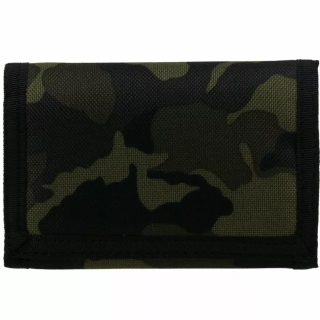 Camouflage Print Trifold Wallet, Durable Nylon 8007 ( Army Green ) By Lorenz