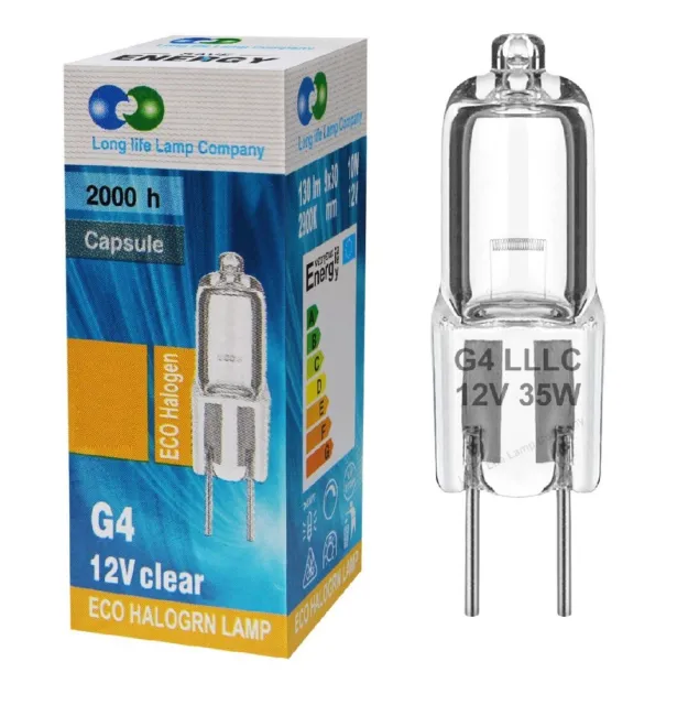 Long Life G4 Halogen Capsule Light Bulbs 12v - 5w or 10w or 20w or 35w