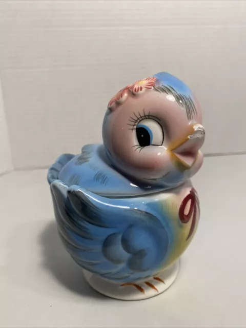 Vintage Lefton Bluebird Sugar Jar