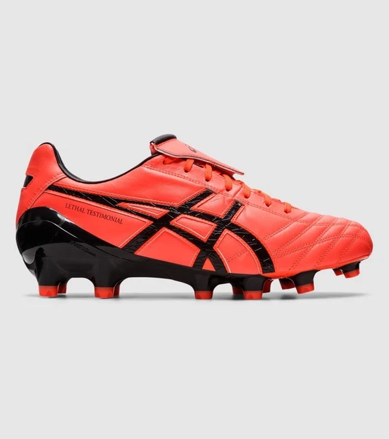 ASICS LETHAL TESTIMONIAL 4 IT FLYTEFOAM CORAL Mens Size US 10.5 Football Boots